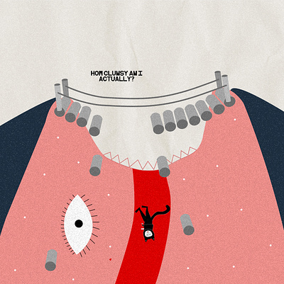 How clumsy am I actually? cats fish graphic design illustration
