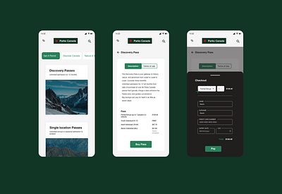 Discover Canada mobile app design app interface canada illustration parks canada ui design ux design