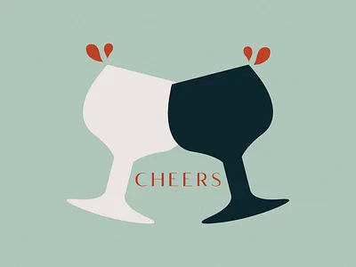 CHEERS branding cheers design drinks flat icon illustration illustrator minimal vector