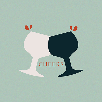 CHEERS branding cheers design drinks flat icon illustration illustrator minimal vector