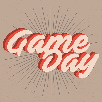 Game Day design gameday illustration illustrator lettering minimal nebraska typography vector