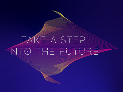 Take a step into the future campaign facebook future gradient graphic design illustration social media