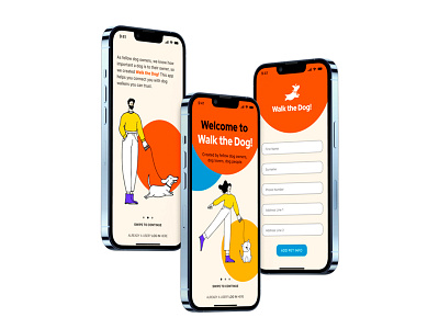 Dog Walking App design pasibe design product design ui