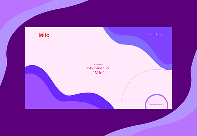 "Milo" custom portfolio design design icon illustration logo ui ux web webdesign webdesigner webdesigns website website design