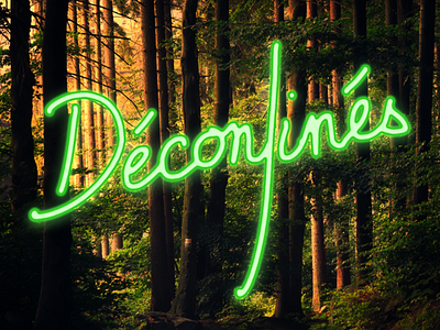 Déconfinés lettering typo lockdown