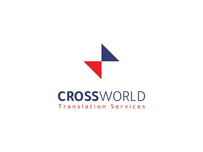 Crossworld branding design icon logo