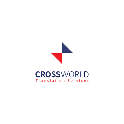 Crossworld branding design icon logo