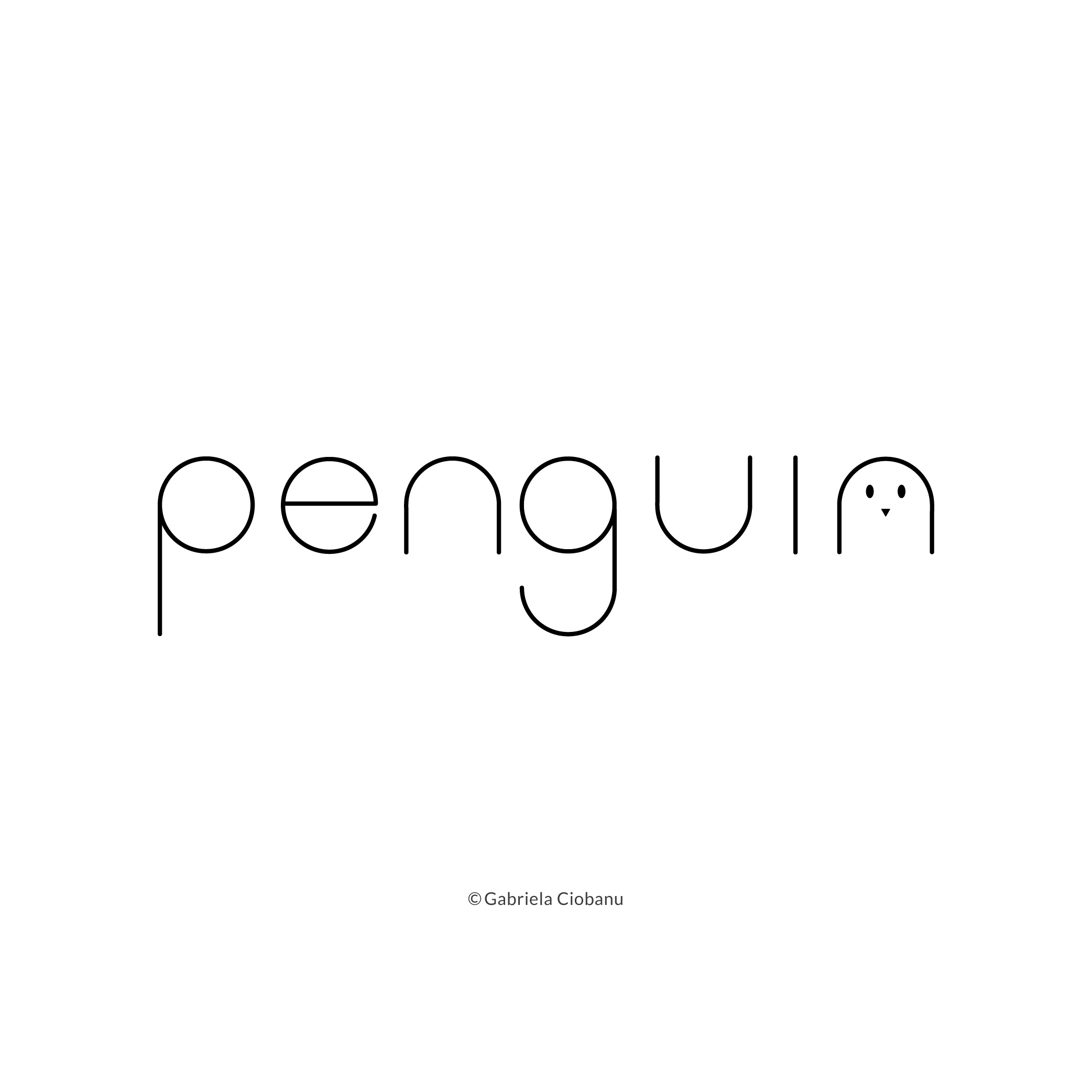 Example of Penguin creative concept / Logo design