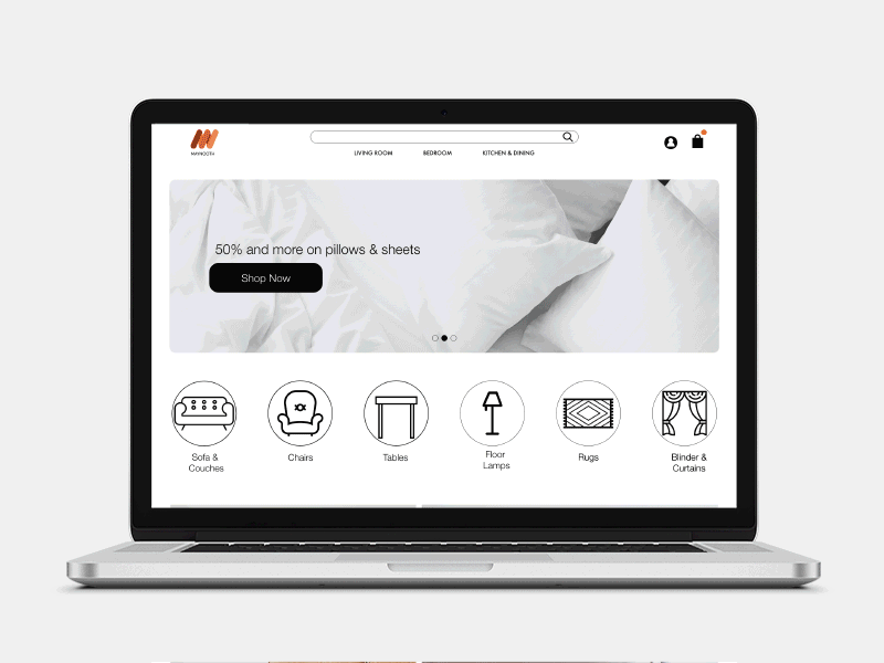 Maynooth Furniture app branding design flat furniture design furniture store furniture website icon logo minimal ui ui design ux web website website design