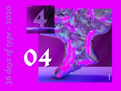 36 Days of Type 2020 – 4 5 6 7 8 9 36daysoftype 36daysoftype07 3d animation c4d cinema 4d design illustration iridescent motion design texture