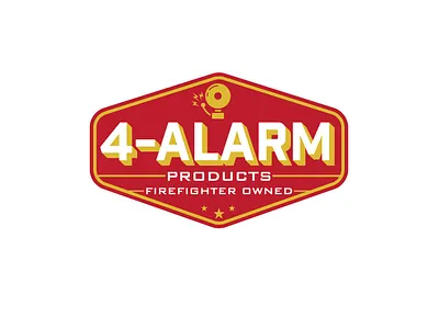4-Alarm Vintage Badge Logo Design badge branding flat illustration illustrator logo design retro badge typography vector vintage