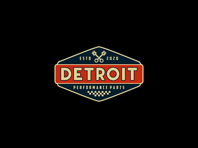 Detroit Performance Parts Logo 99designs badge logo branding charming classic design logo patch design sleek vector