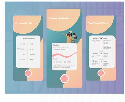 Traverse Translation App adobe illustrator adobexd app design art design drawing illustration multicolor product design ui ux ux ui vector