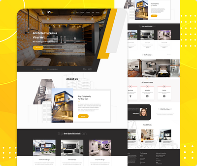 Residential project web page architecture architecture design architecture website art design icon illustration landing page landing page design logo project residence ui ux web website