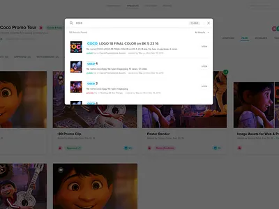 Search interface modal search tags ui