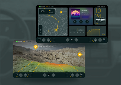 Concept UI for Rivian app automobile automotive automotive ui illustration ui uidesign uiux
