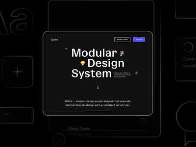 Cliche — Modular Design System cliche dailyui design design system illustration interface product ui ux visual web website