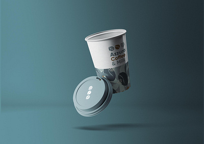 Azzura Coffee Cup brand design brand identity coffee coffee cup coffee packaging cup mockup design illustration milk pattern