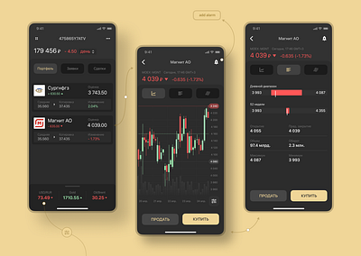 Finance App analytics app appdesign banking dark dark ui dashboard exchanger finance fintech fintech app shares transactions user experience user inteface uxdesign