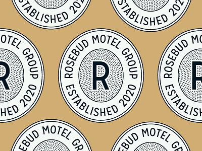 Rosebud Motel Group badge branding identity logo motel rosebud schitts creek typography vintage