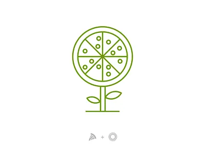Pizza Flower combined flower food icon pizza plant shapes yum