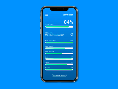 SEO analysis app dailyui design flat minimal mobile product redesign seo seo analysis ui ux