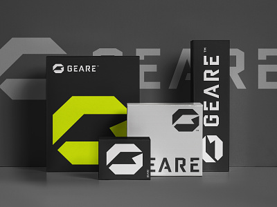 Geare equipment flag gear hub lettermark logo monogram packaging special sports symbol winning