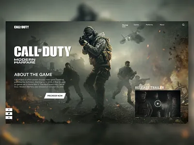 Call of Duty Webdesign callofduty clean cod desktop desktop design desktop wallpaper game gaming sharp ui uidesign uiux uxdesign webdesign