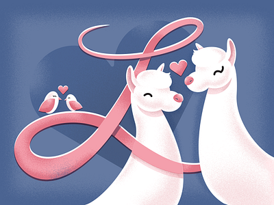 L is for Llamas and Love ❤️ 36daysoftype illustration llama love type typedesign