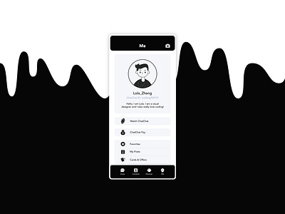 #DailyUI 006 - User Profile black and white ui ui design user profile