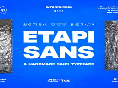Etapi Sans + Extras display display typeface etapi sans fashion font hypebeast instagram post social media typedesign typeface typography