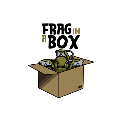 Frag In A Box - Gamer Logo branding call of duty fortnite frag gamer gamer logo illustration logo playstation ps4 sticker twitch warzone xbox xboxone