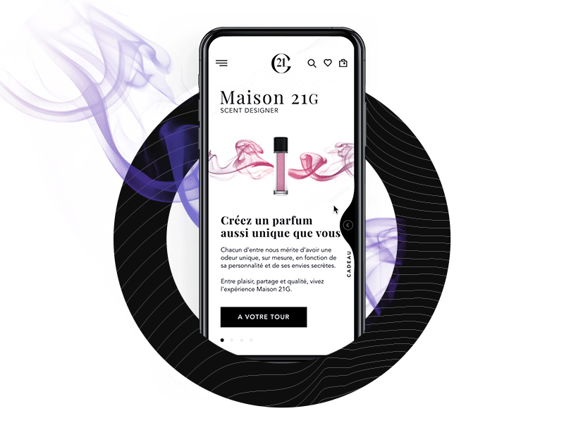 Maison 21G - UI Design direction artistique fragrance maison 21g parfum parfumerie paris perfume perfumery ui design