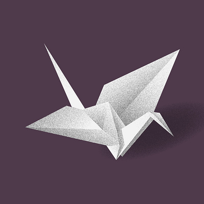 Paper Crane crane illustration illustrator origami texture vector