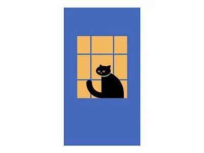 Cat and window adobe illustrator cat illustration character illustration
