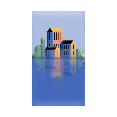 City by Water adobe illustrator design illustration sketch