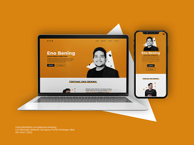 Eno Bening's Website Company Profile Redesign Idea company profile design responsive web design responsive website design ui ui design uidesign web design website website design