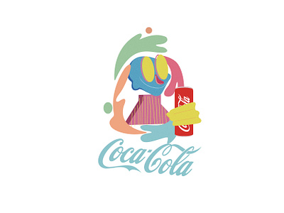 coca-cola and moods coca cola color colours design flat illustration illustration art illustrator lifestyle illustration vector