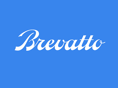 Brevatto blue branding calligraphy coffee font hand lettering italian lettering logo logotype retro typeface typography vintage wordmark