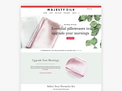 Majesty Silk Website Design brand ecommerce shopify ui ux web design website
