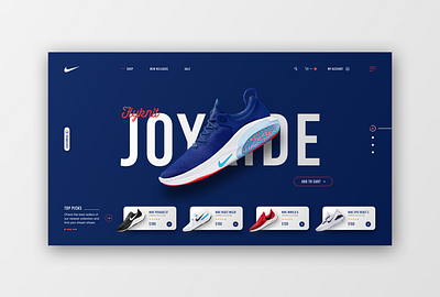 Nike - Website design concept animation concept nike nike shoes ui ux web website website concept