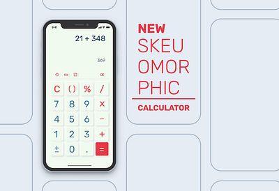 New Skeuomorphic Calculator calculator challenge daily dailyui dailyui004 mobile mobile app design mobile design mobile ui neumorphic neumorphism new skeuomorph app skeuomorphic skeuomorphism