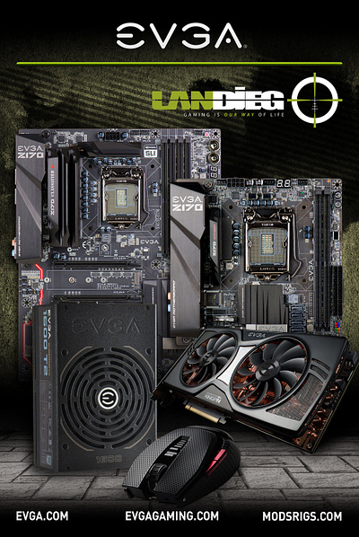 LANDIEGO Poster for EVGA.com evga gaming landiego marketing marketing materials poster poster design