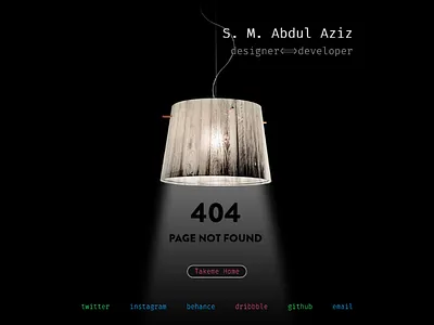 404 || Page Not Found branding code design digital html html css responsive ui ux visual web website