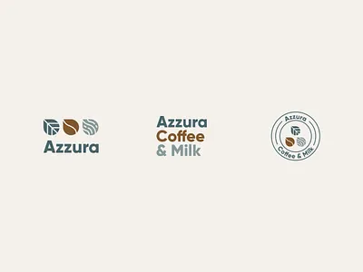 Azzura Submark brand design brand identity coffee coffee logo logo logo design milk submarks