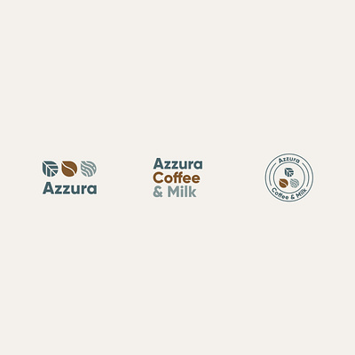 Azzura Submark brand design brand identity coffee coffee logo logo logo design milk submarks