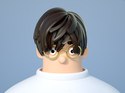 Me 3d c4d cartoon character stosion
