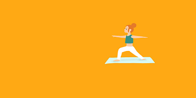 Warrior Pose - Yoga fitness illustration warrior pose yoga