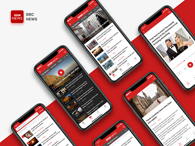 BBC Redesign app icon ui ux