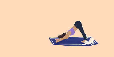 Down Dog Pose - Yoga design fitness illustration yoga